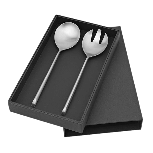 S.STEEL CUTLURY WITH BLACK BOX (MATTE POLISH) SET OF 2 PCS